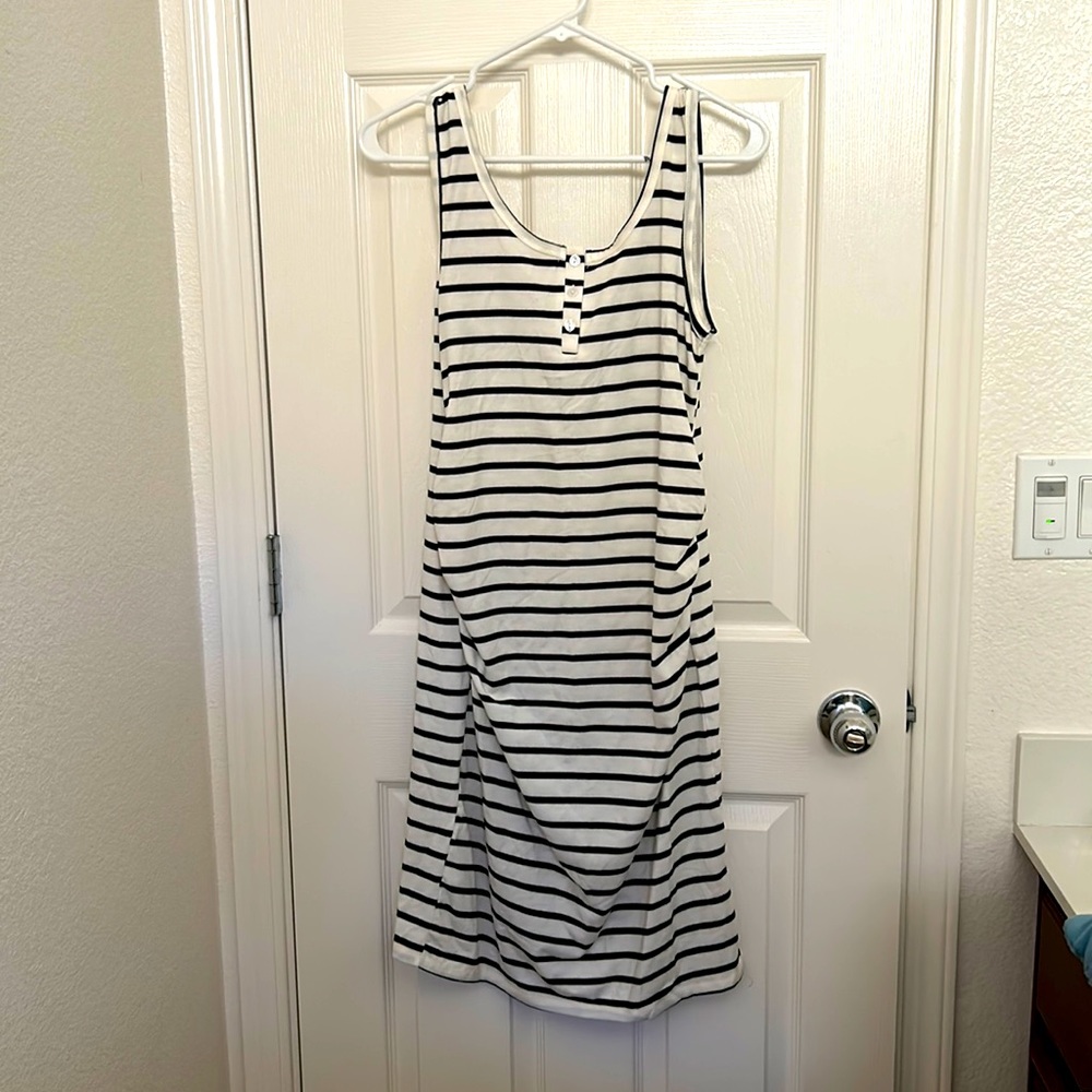 Stripped Maternity Dress
